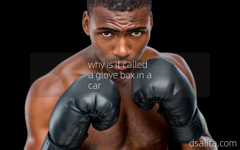 why is it called a glove box in a car