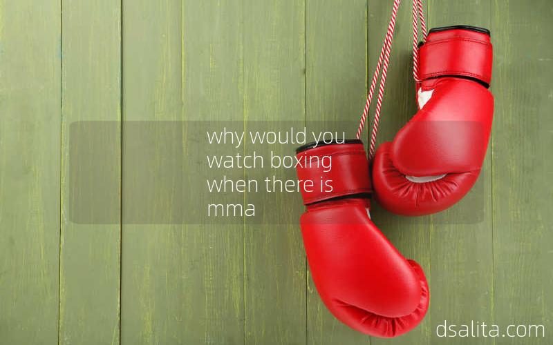why would you watch boxing when there is mma